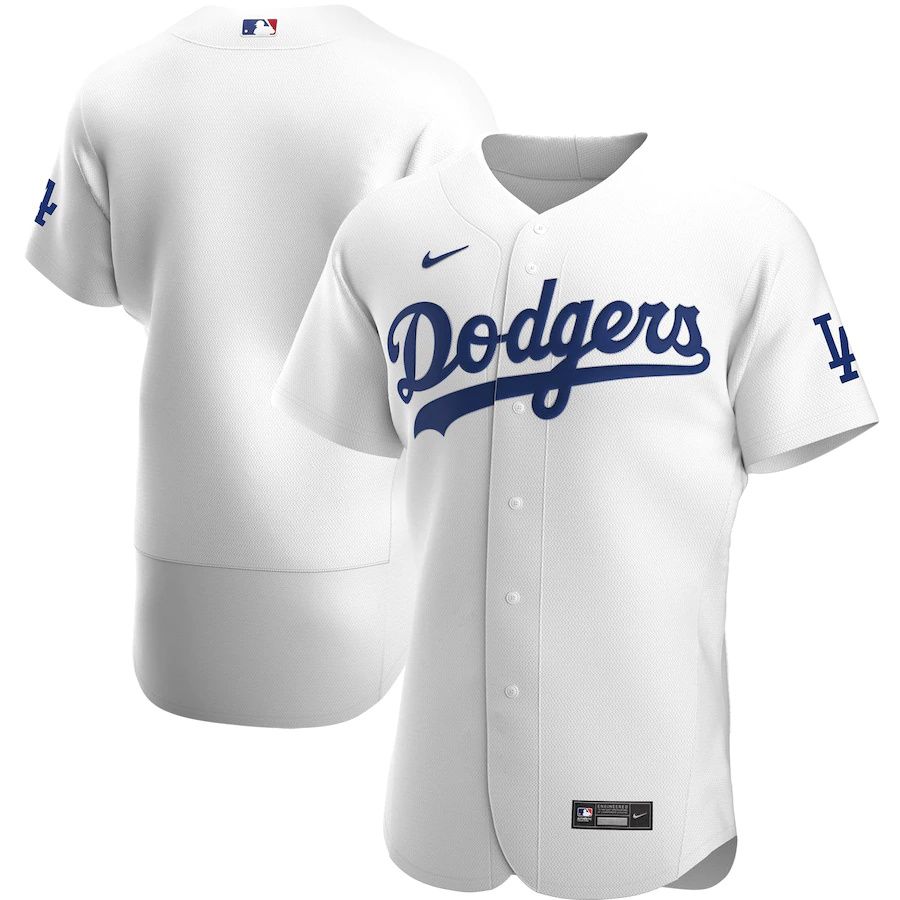 Mens Los Angeles Dodgers Nike White Home Authentic Team MLB Jerseys->los angeles dodgers->MLB Jersey